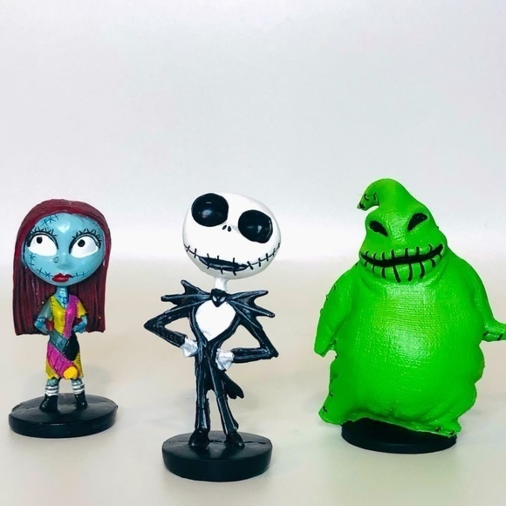 Disney The Nightmare Before Christmas 3 Piece Figurines NIB